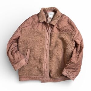 Madewell Sherpa Mauve Coat Jacket 2X